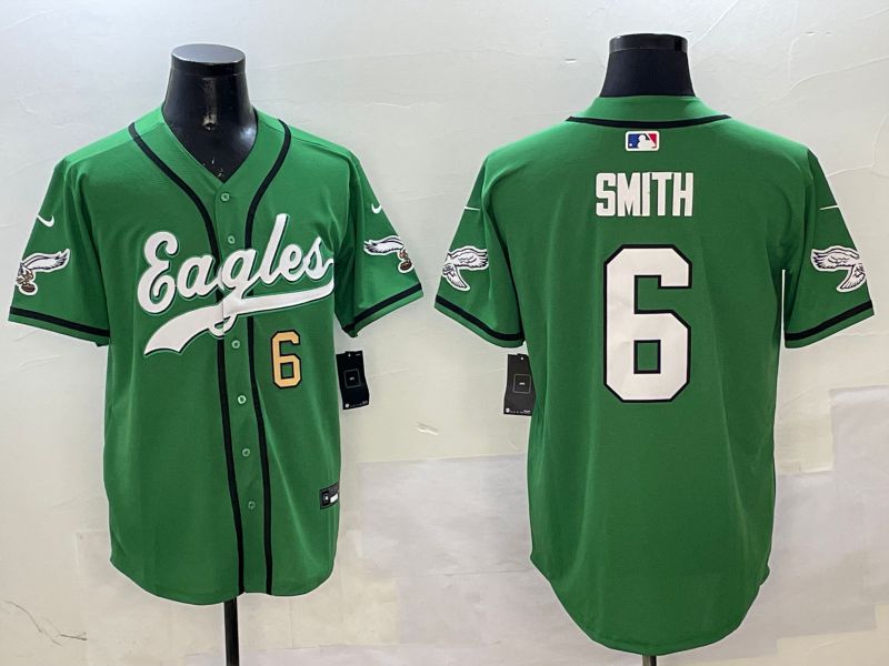 Men Philadelphia Eagles #6 Smith Green three generations Jointly Name 2025 Nike Limited NFL Jersey style 11->philadelphia eagles->NFL Jersey